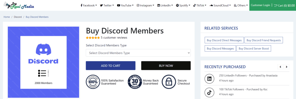 BuyRealMedia Discord Members Buy