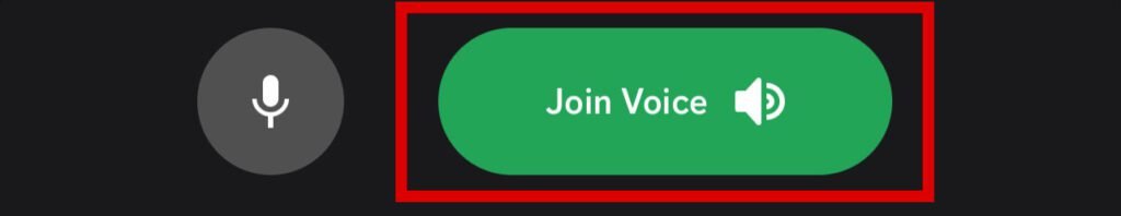 Click on the join voice button