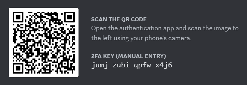 Scan the QR Code from the Authy App on Discord PC