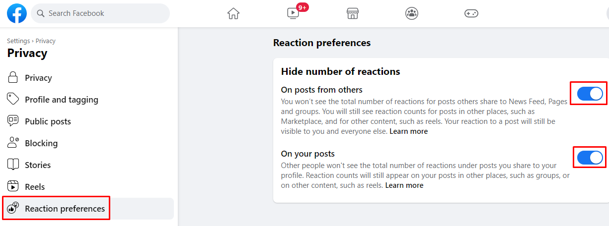 Hide Reactions on Your Facebook Posts