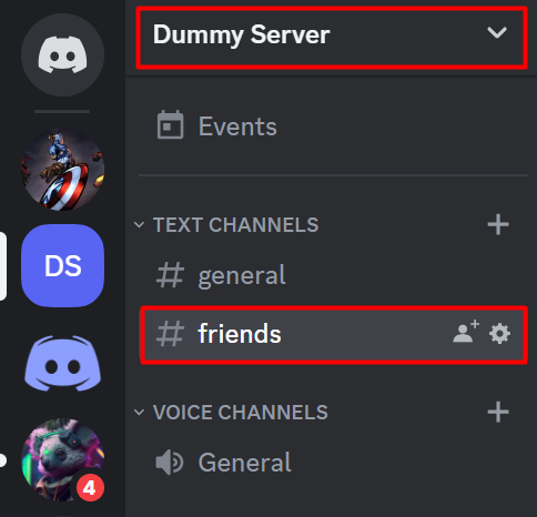 Go to server channel Discord PC
