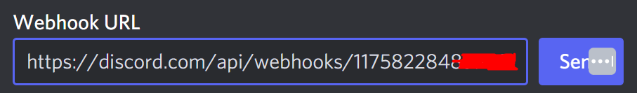 Paste the webhook URL in Discohook Discord