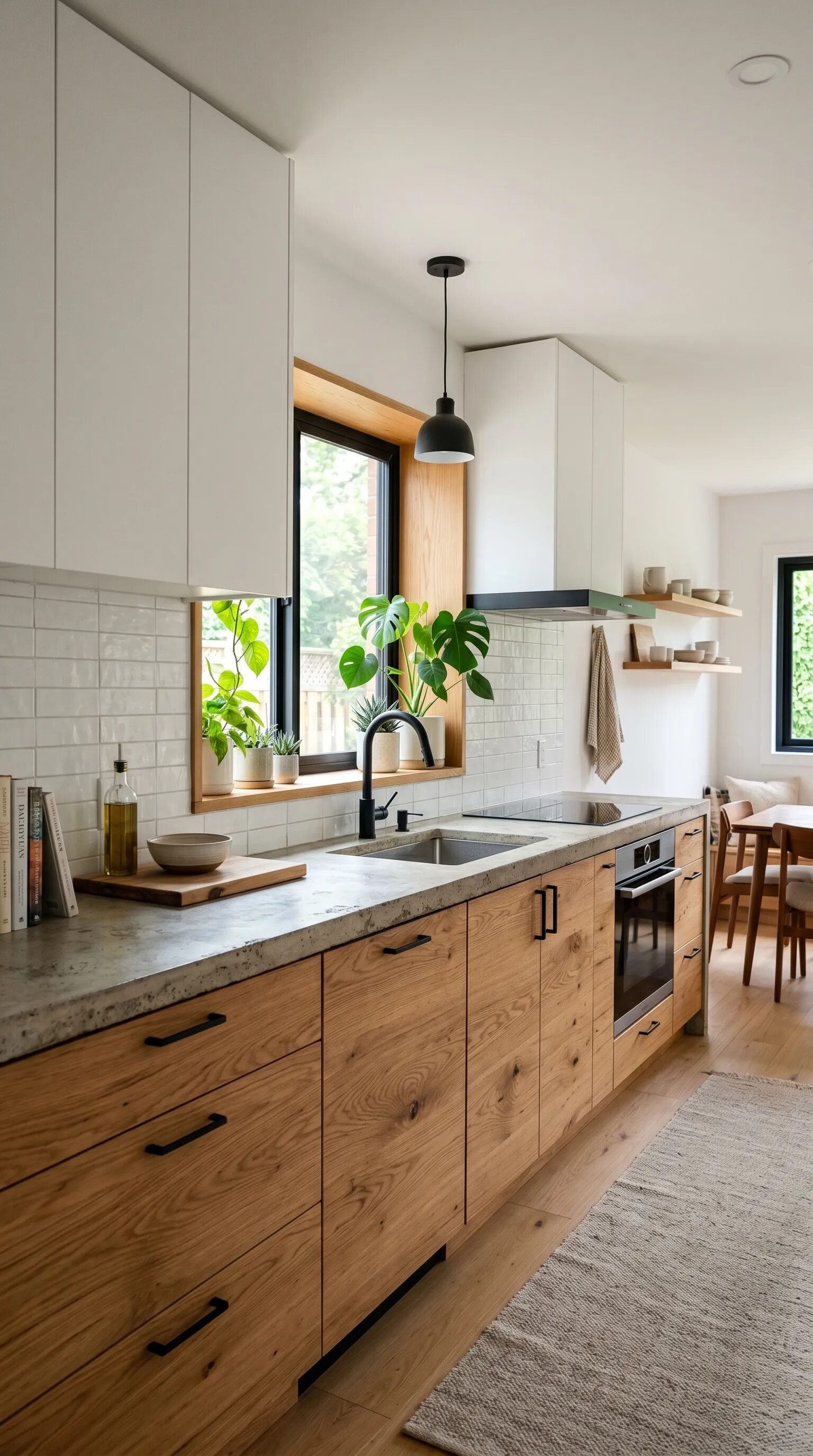 003 Contemporary kitchen with flat front white 202605260923