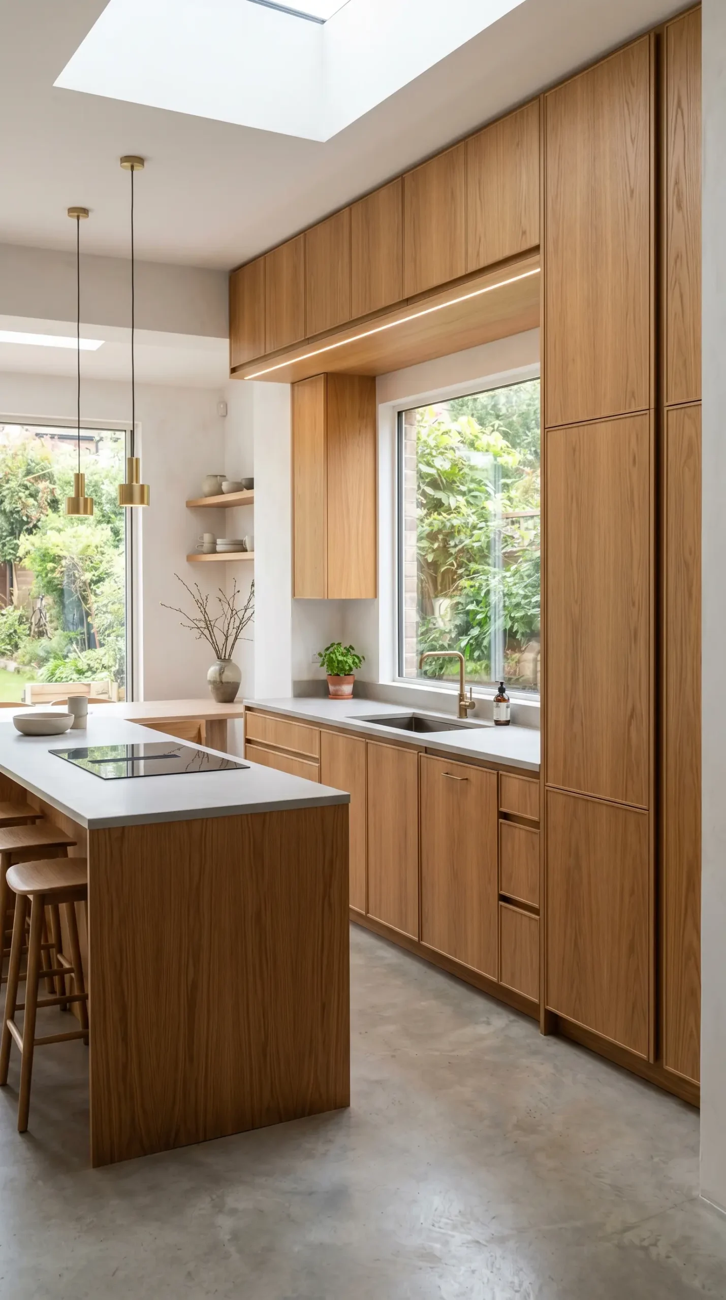 Seamless kitchen with panel ready refrigerator