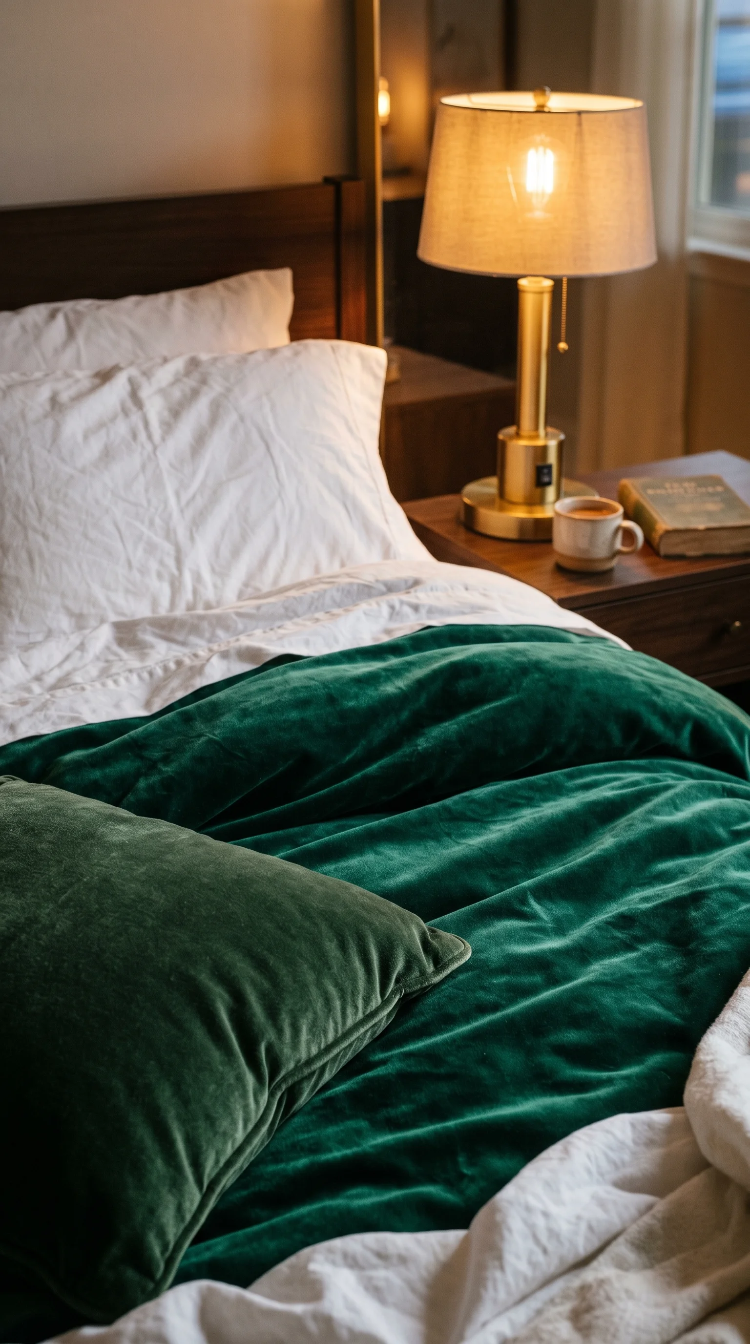 3. Emerald Velvet Bedding