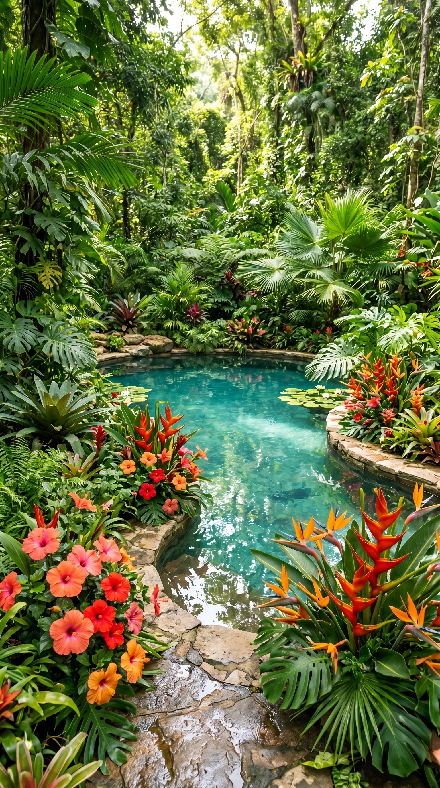 019 19 Image Prompt Jungle pool bordered by vibrant hi 19. Image Prompt Jungle pool 202606151339
