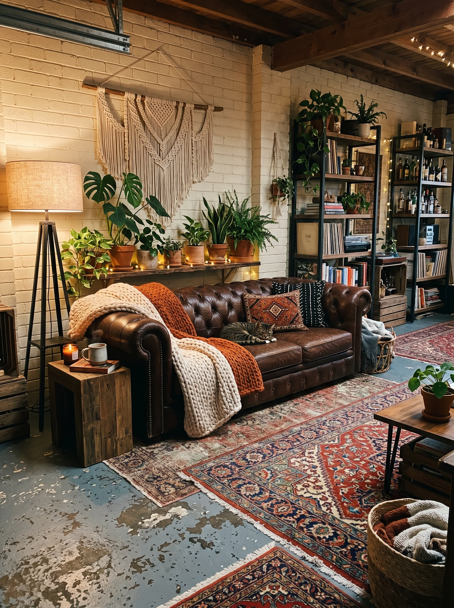 10 Garage collectibles display room with DIY movie pr Cozy garage lounge with deep 202606202214