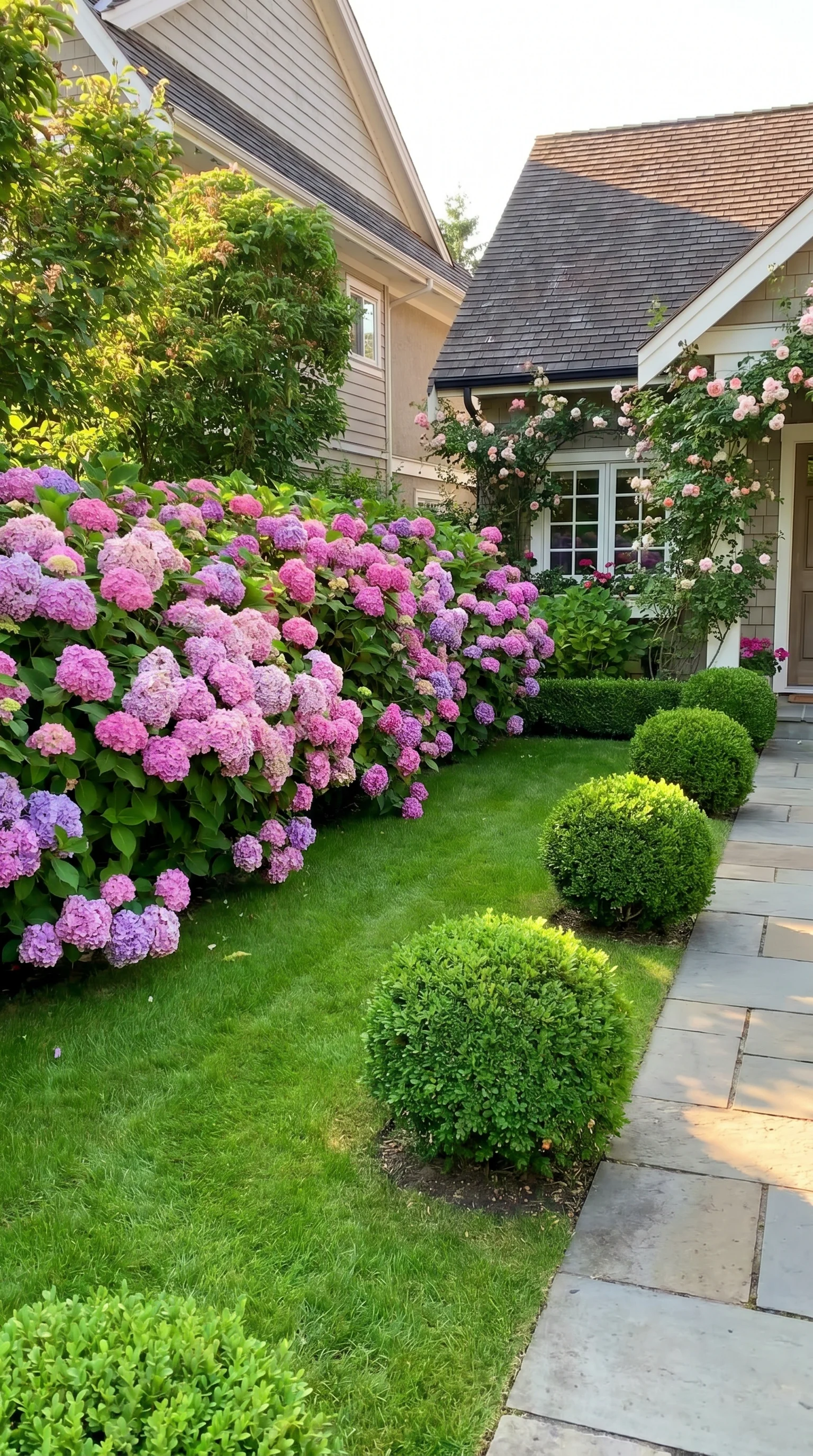 11 11 Beautiful front garden with hydrangea hedge in 11. [Beautiful front garden with 202606211503
