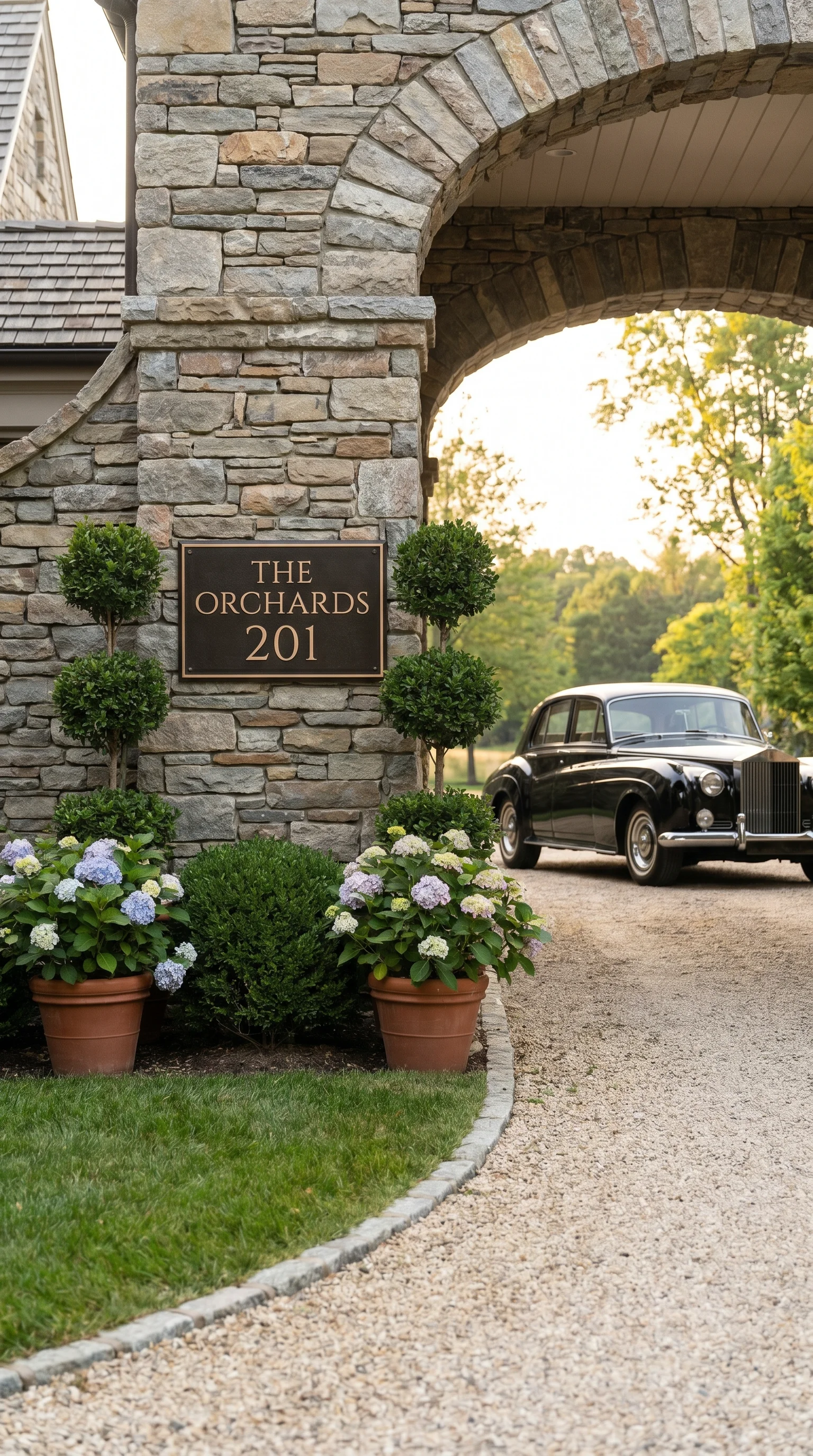 11 11 Elegant property entrance with custom house nam 11. [Elegant property entrance with 202606211418