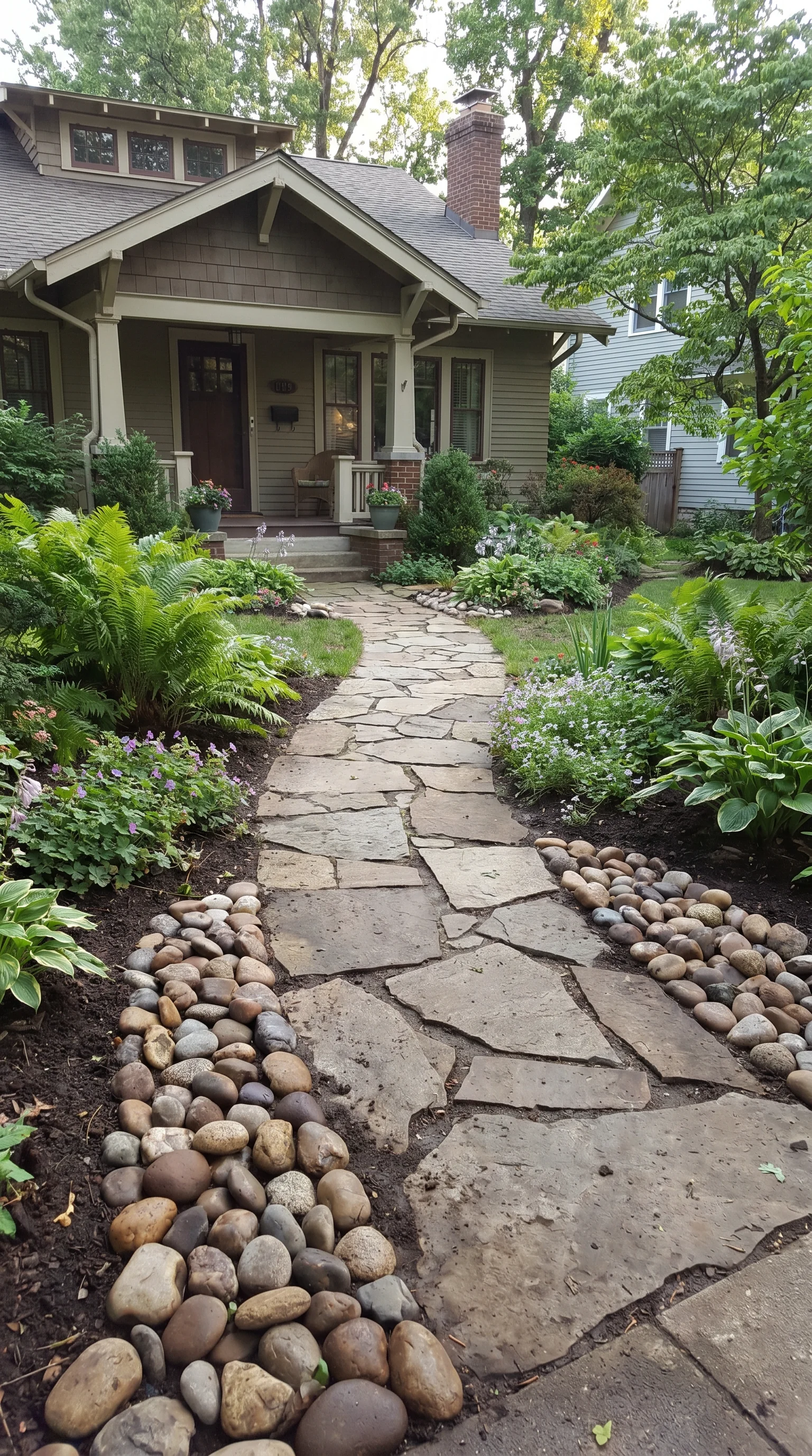 2 2 Front yard pathway approach to house with smooth 2. [Front yard pathway approach 202606211232
