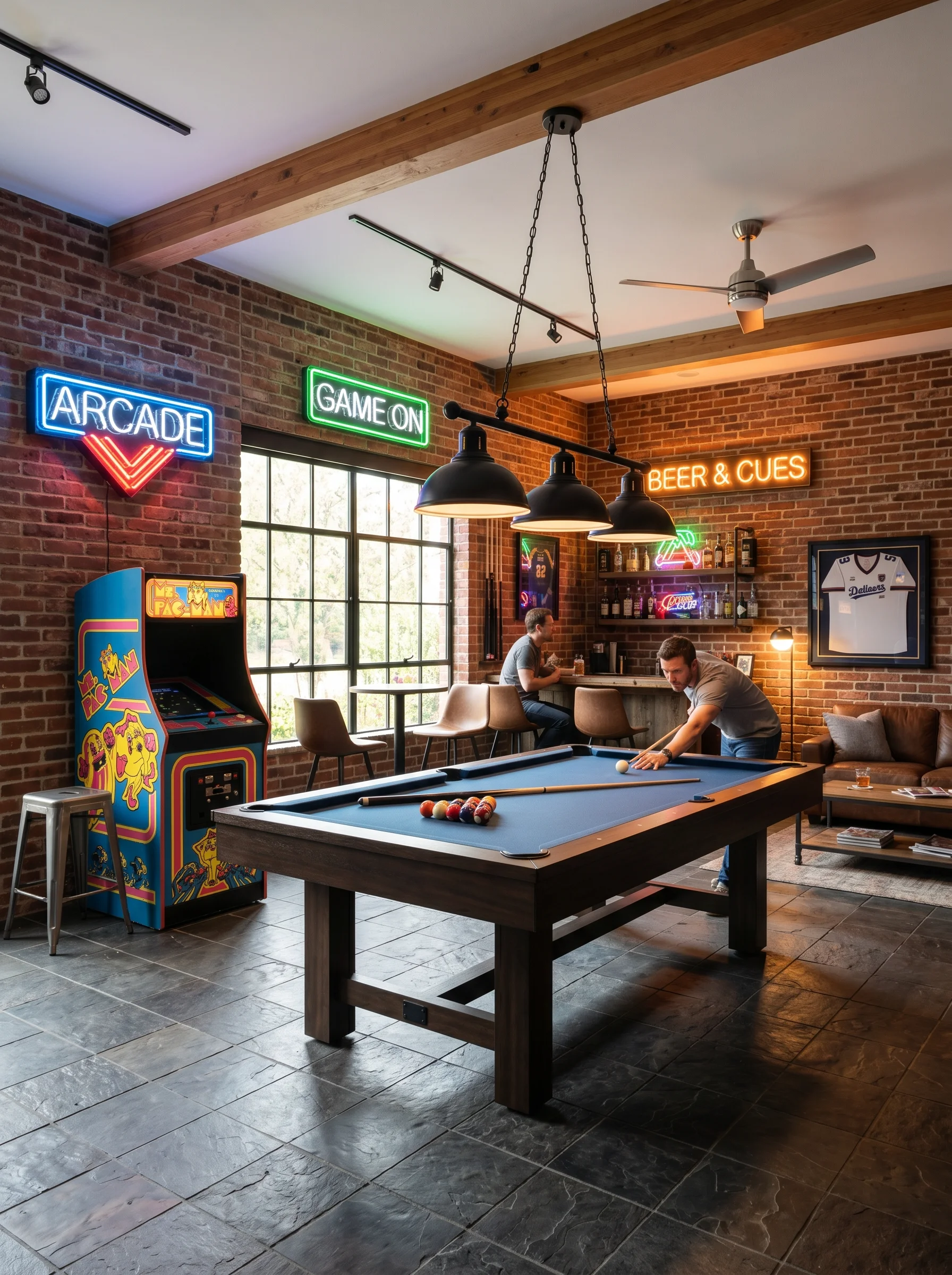 2 Bright garage game room with vintage arcade cabine Bright garage game room with 202606202031