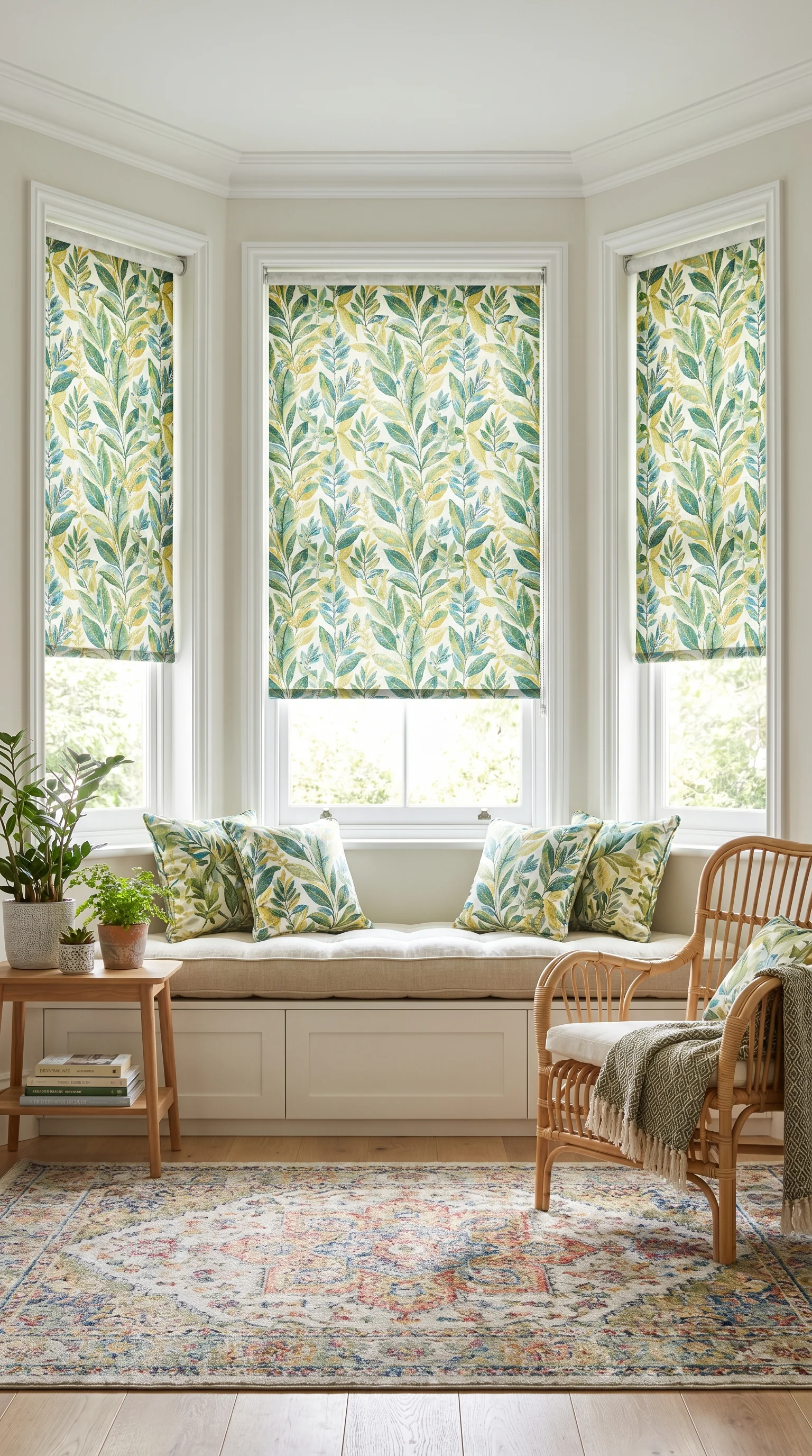 Bright cheerful bay window with colorful botanic 4. [Bright cheerful bay window 202606211046