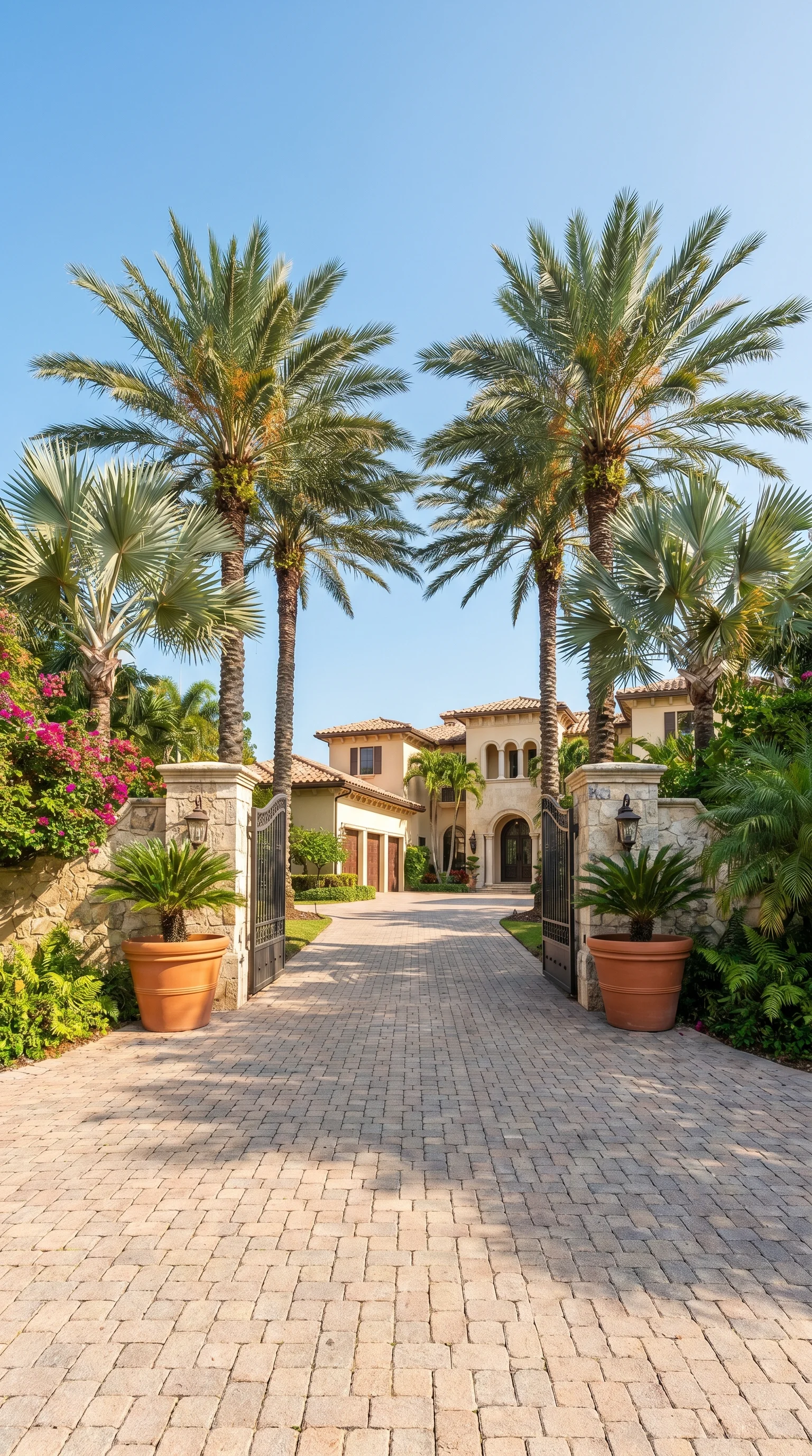 4 4 Grand residential driveway entrance with matchin 4. [Grand residential driveway entrance 202606211409