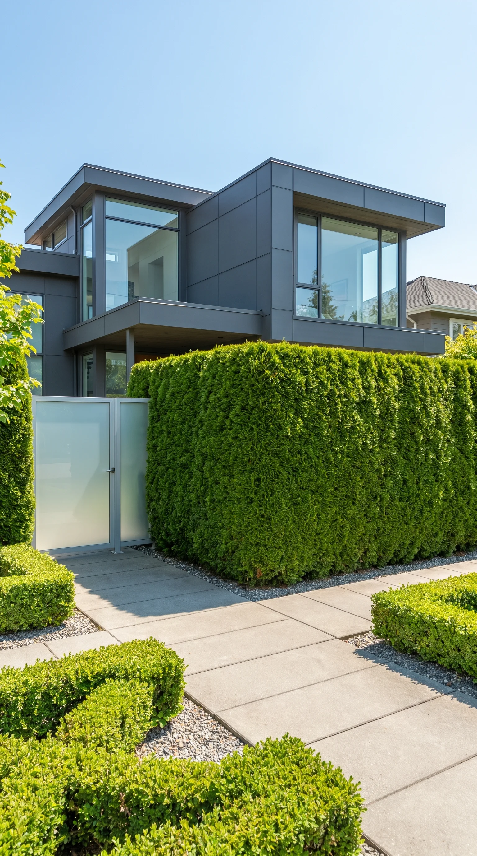 9 9 Sharp contemporary dark gray clad modern house p 9. [Sharp contemporary dark gray clad 202606211500