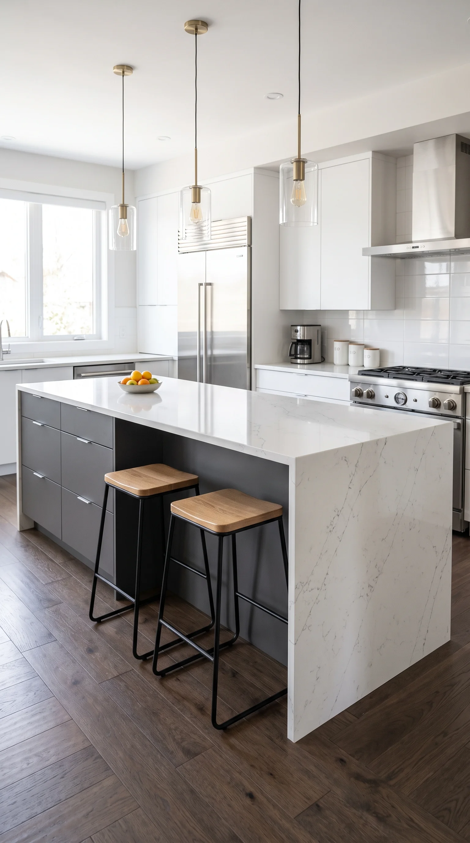 2 2 NEWIMAGEPROMPT Sleek quartz waterfall countertop Waterfall countertop kitchen island 2K 202607132341 (1)
