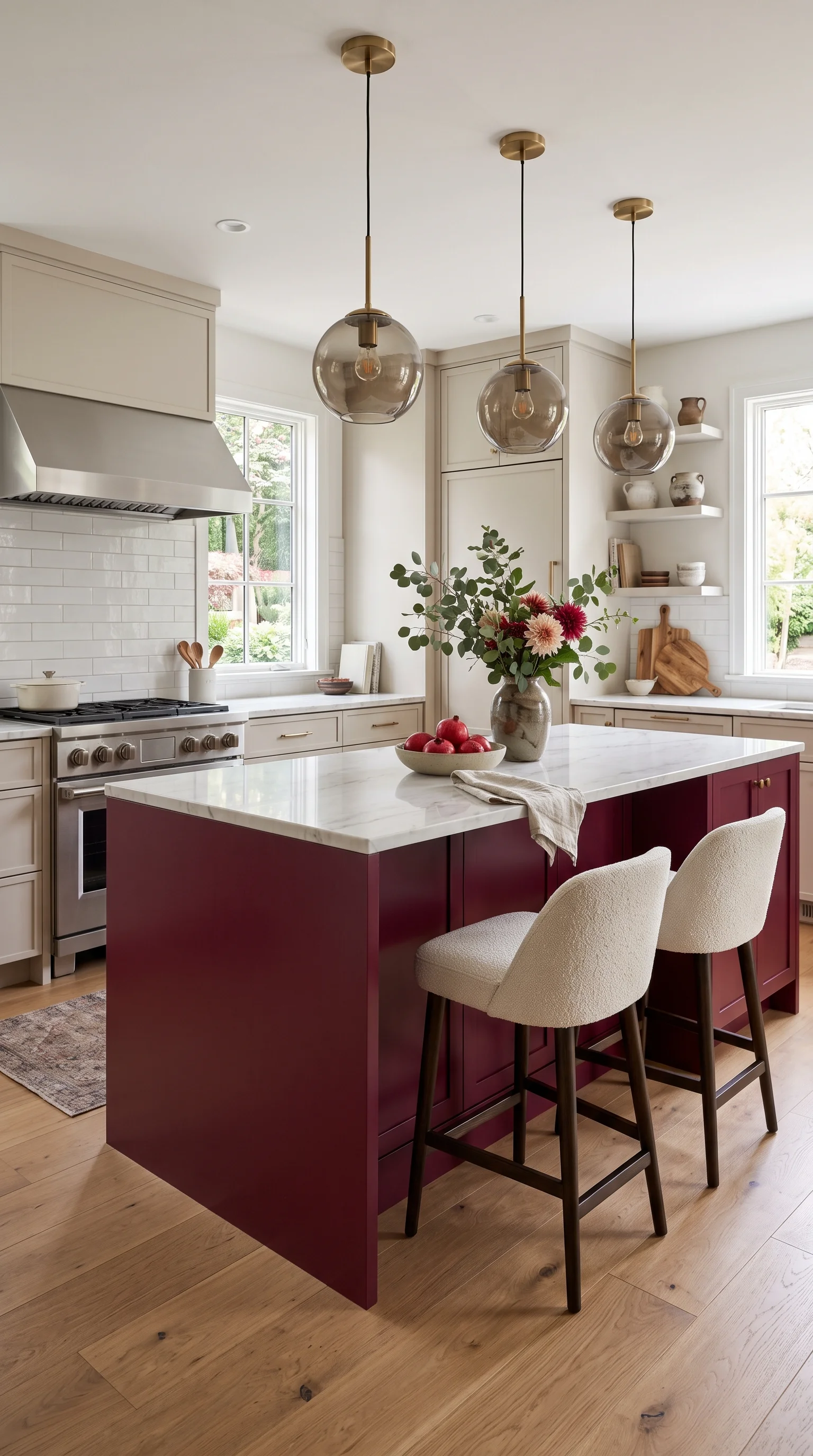 3 3 NEWIMAGEPROMPT Bold colour accented waterfall ki Waterfall kitchen island colour … 202607132343