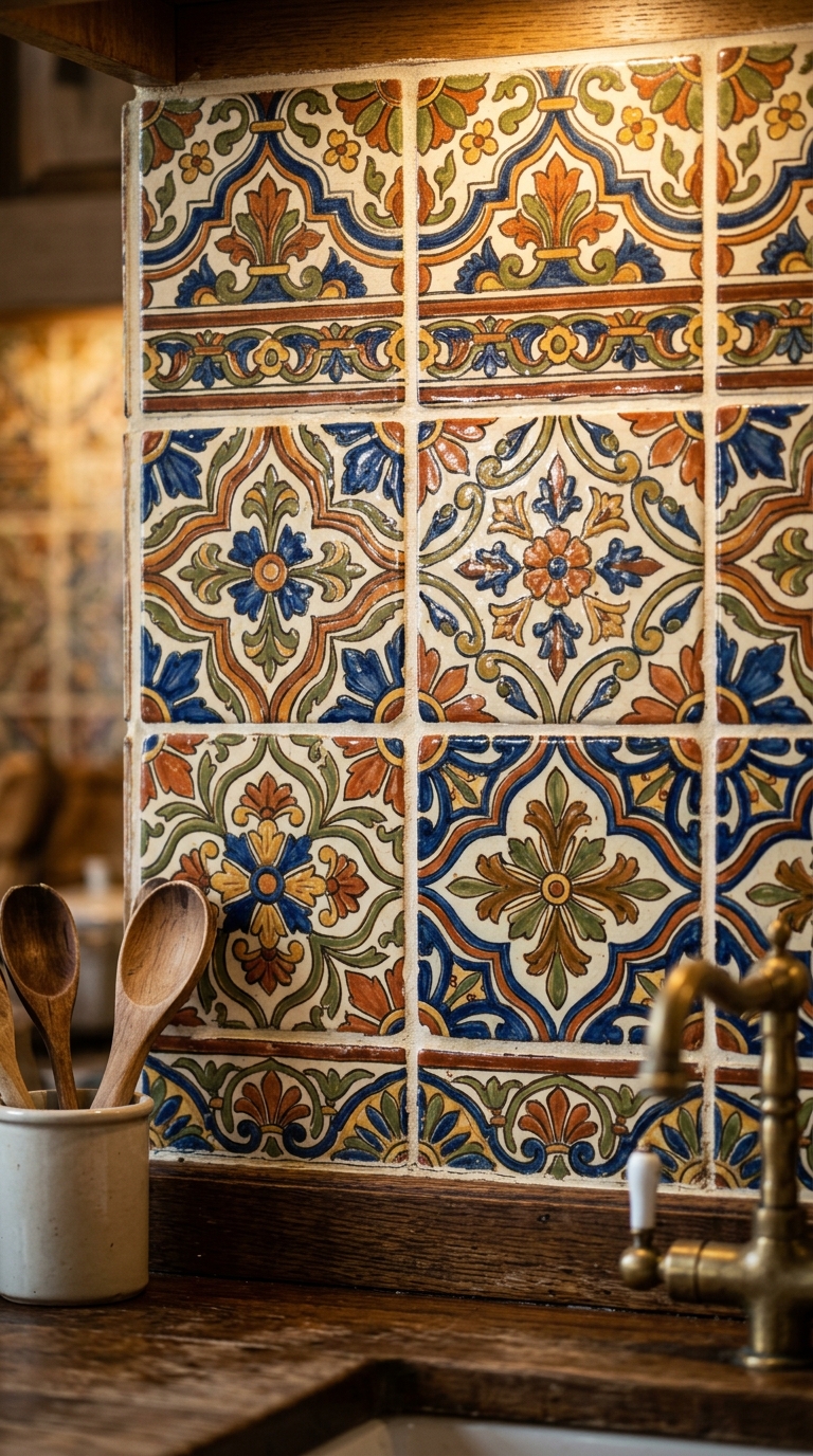 9 9 Detailed photograph of a patterned vintage style