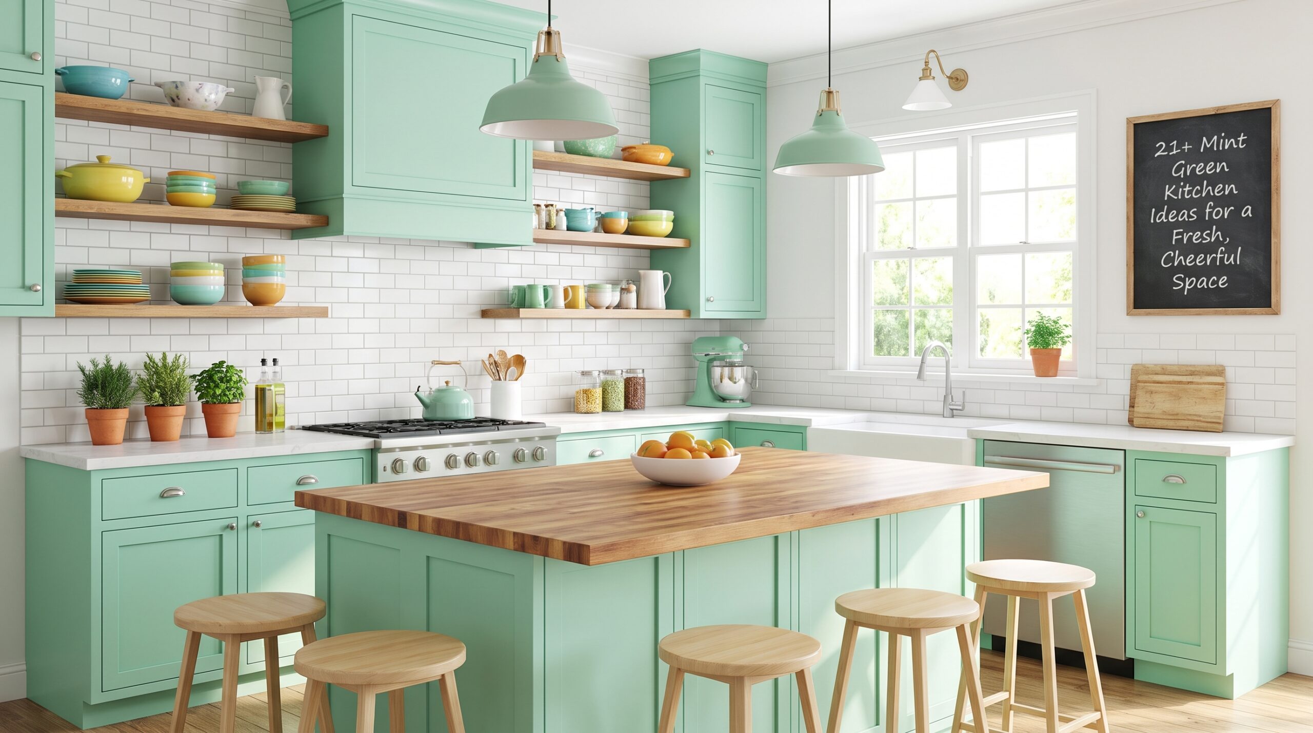 Mint green kitchen ideas